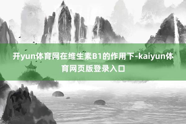 开yun体育网在维生素B1的作用下-kaiyun体育网页版登录入口